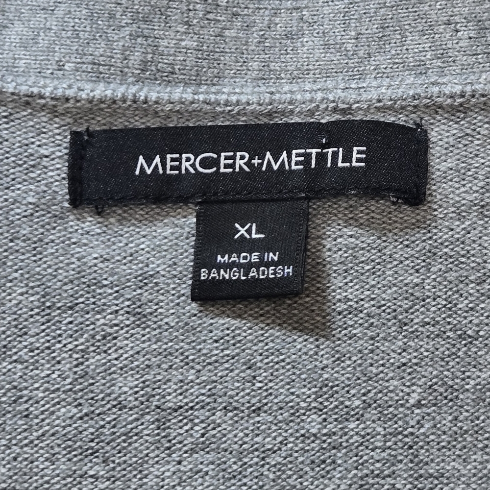 Mercer + Mettle Gray Refined Knit Open-Front Long Cardigan Sweater, Size XL - Picture 2 of 7